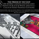 Mr Morris-The Order of the Geep-Limited Edition Linoprint in mono and full colou