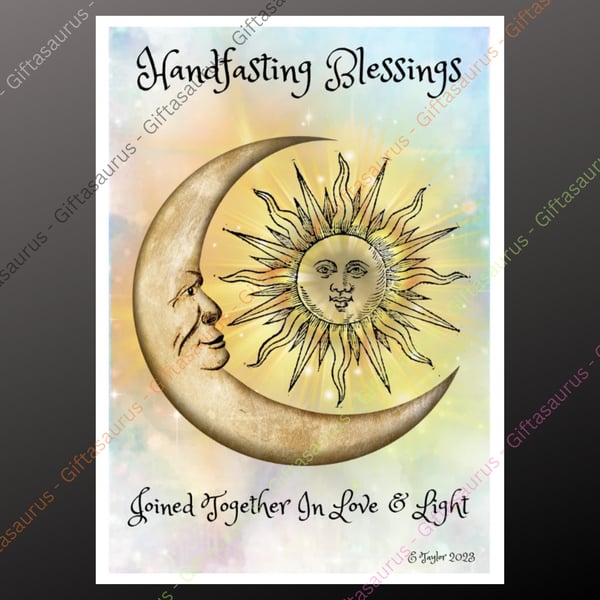 Personalised Handfasting Card Plantable Seeded Option Pagan Wiccan Wedding