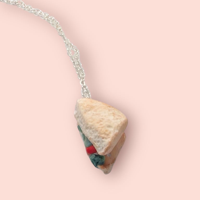Sandwich Necklace BLT Miniature Food Pendant Gift For Her Cute Quirky Jewellery