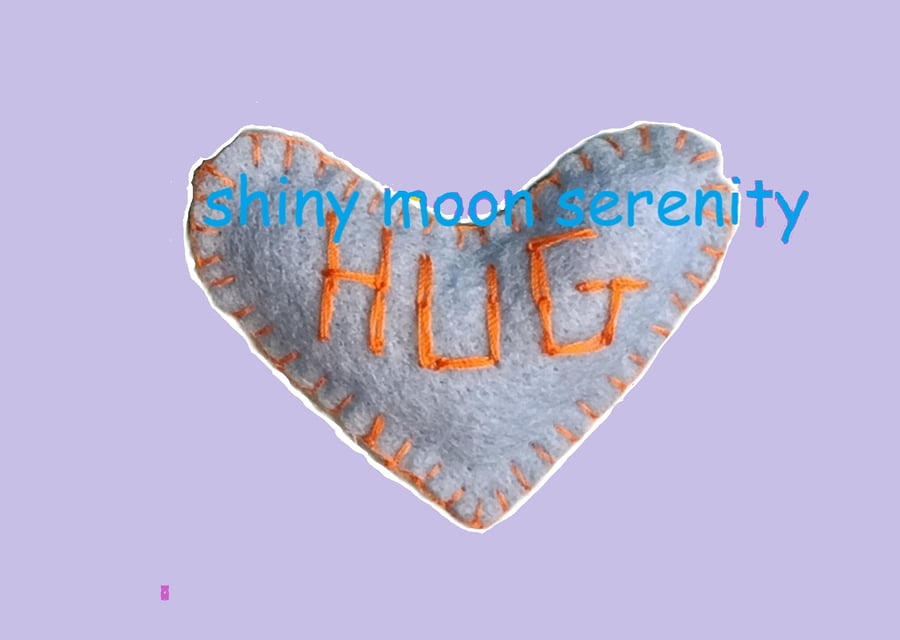 Pocket Hug Small, Light Blue with Orange stitching