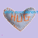 Pocket Hug Small, Light Blue with Orange stitching