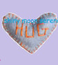 Pocket Hug Small, Light Blue with Orange stitching