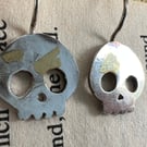 Sterling silver skull earrings - for Halloween or for every day wear