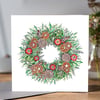 Orange and Cinnimon Wreath Christmas card