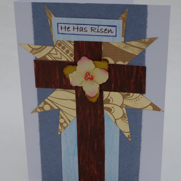 Easter Card Traditional Style with a Cross
