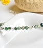 Dainty Moss Agate Gemstone Bracelet - 3mm  - Image 2