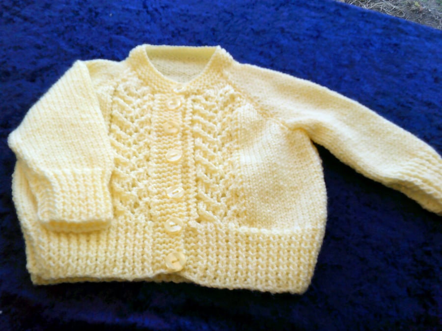 18 Inch Lemon Round Neck Cardigan