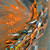 original abstract art acrylic painting ( ref F 967)