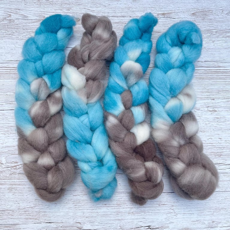 Dorset Horn Hand Dyed Spinning Fibre 50g