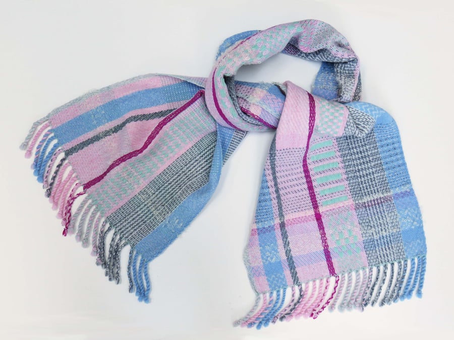 Pastel handwoven scarf