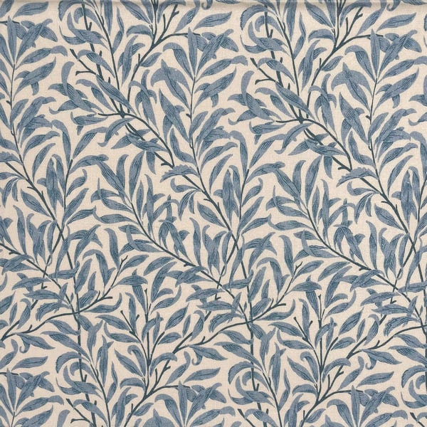 William Morris Design Tablecloth 150cm Azure and 4 Napkins.Willow Bough 