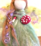 Felted fairy - Jadey the Fungi Princess - Image 2