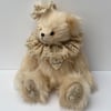 Artist bear, long pile collectable Bearlescent teddy bear with hand embroidery