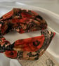 Edith - Burnt Orange Print 40s Style Turban Headband - Image 4