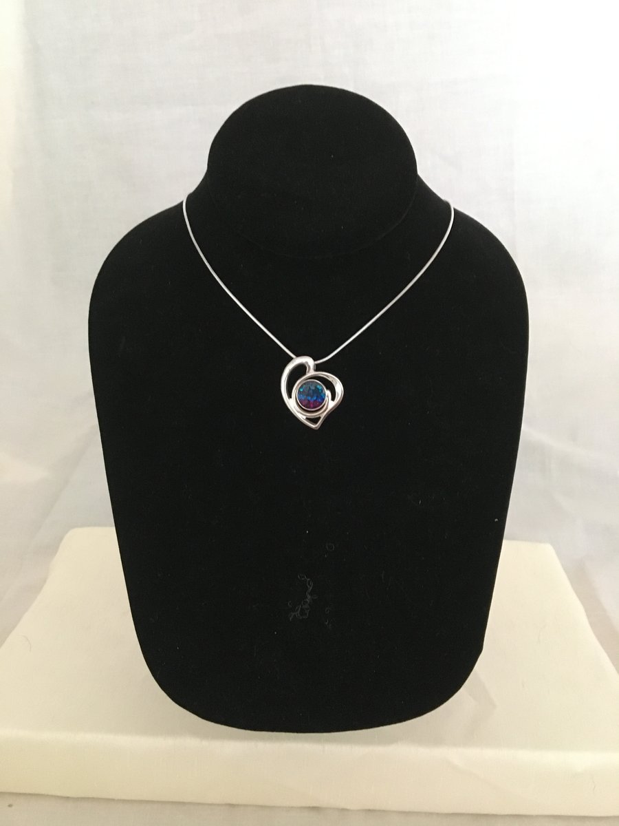 Handcrafted Tri-Coloured Heart Pendant