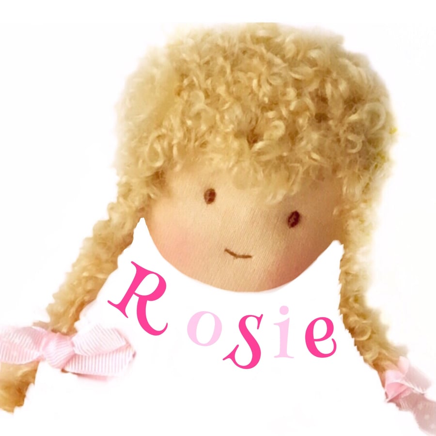 Rosie Robertson -  a handcrafted Mulberry Green doll