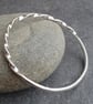 Sterling silver half twist bangle, Spiral jewellery - Image 1