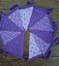 Purple Bunting Double sided fabric bunting 