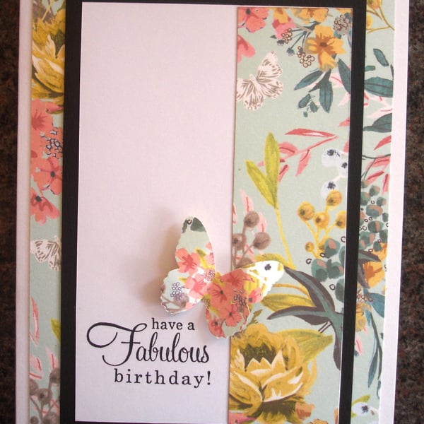 Fabulous Birthday Handmade Birthday Card