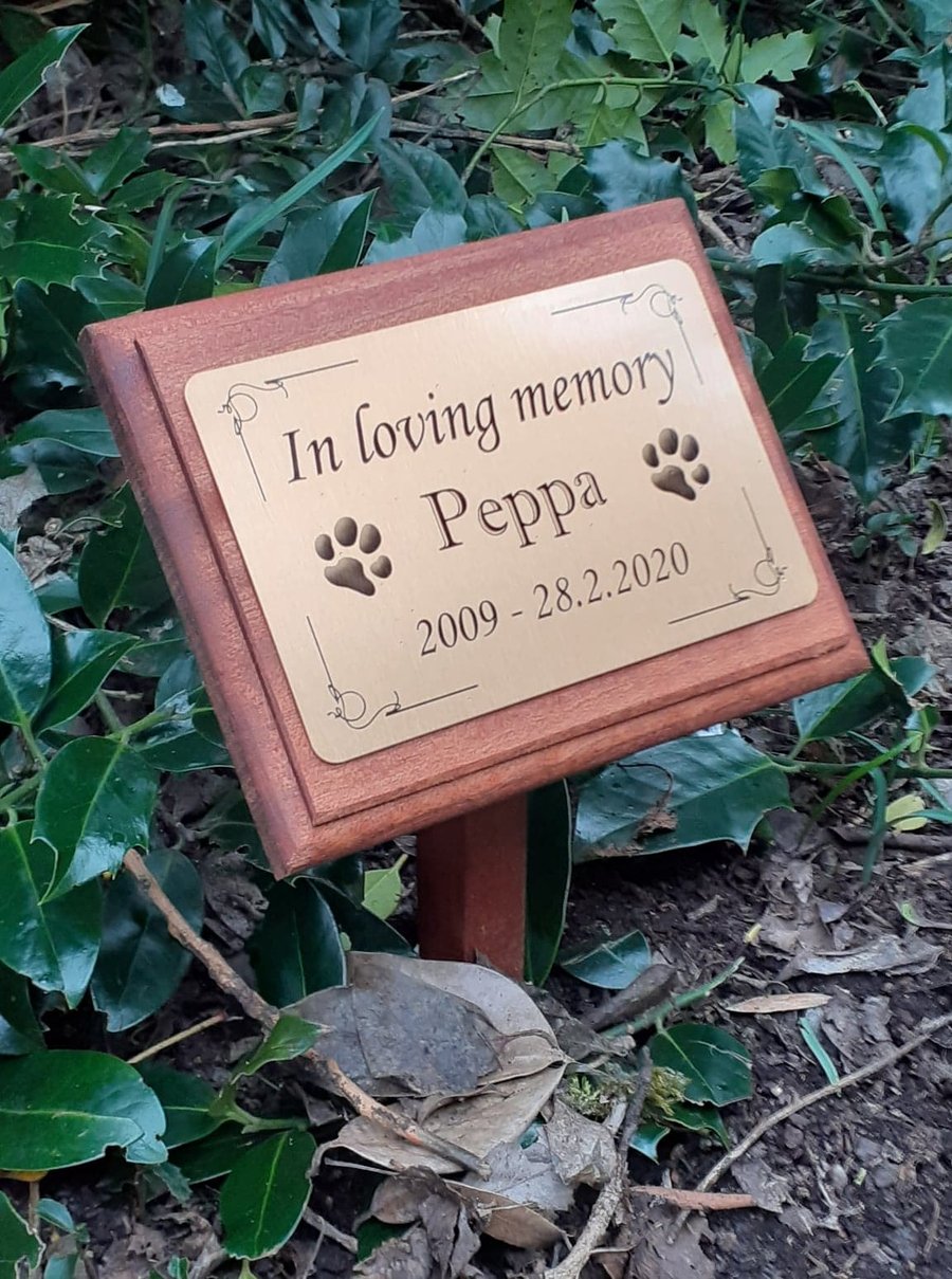 Pet Garden Memorial Marker Pet Remembrance Plaque Pet Headstone Pet Loss Plaque