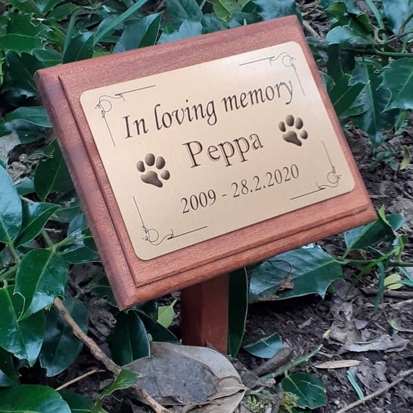 Pet Garden Memorial Marker Pet Remembrance Plaque Pet Headstone Pet Loss Plaque