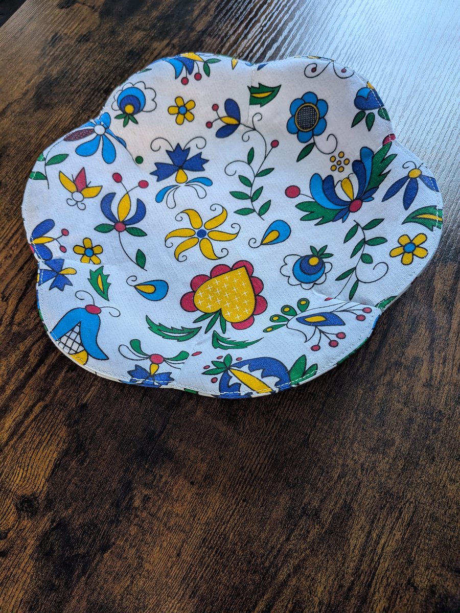 Handmade Folk Textile Bowl – Water-Resistant White Fabric Trinket Dish