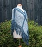 Petrol and Blue Mix Crochet Poncho - Design A542 - Image 7