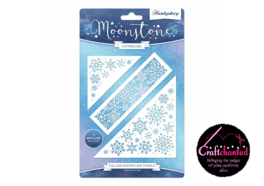 Hunkydory Moonstone Cutting Dies A Sparkling Season Falling Snowflake Panels