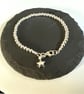 Sterling Silver 4mm Bead Bracelet with Puffed Star Charm & Lobster Clasp - Image 8