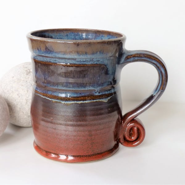 Landscape Mug - Bracken covered hills -Tea, Coffee, Ceramic Stoneware Pottery UK