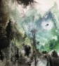 Original Ink and Watercolour - Escaping Thought - Image 1