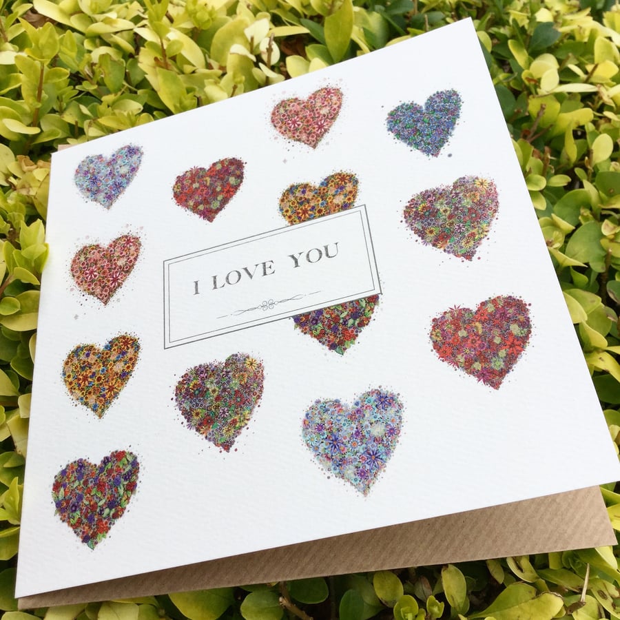 I Love you hearts Greeting Card 