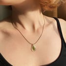 Handmade preserved fern resin pendant, natural flower necklace, gift for her