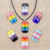 LGBTQ Pride Fused Glass Necklaces Pendants