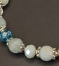 Aquamarine and Mixed Crystal Rondelle Bracelet - Image 7