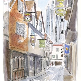 A Pint and Prayers! The City Arms, Canterbury - Limited Edition Art Print