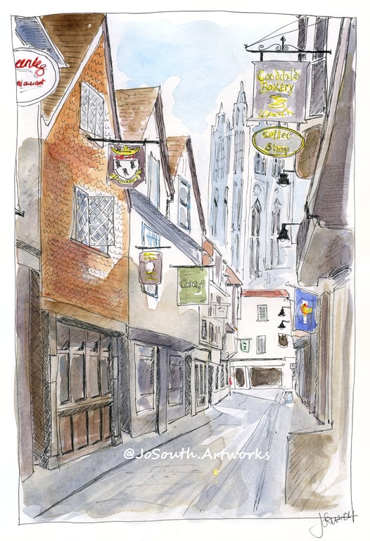 A Pint and Prayers! The City Arms, Canterbury - Limited Edition Art Print