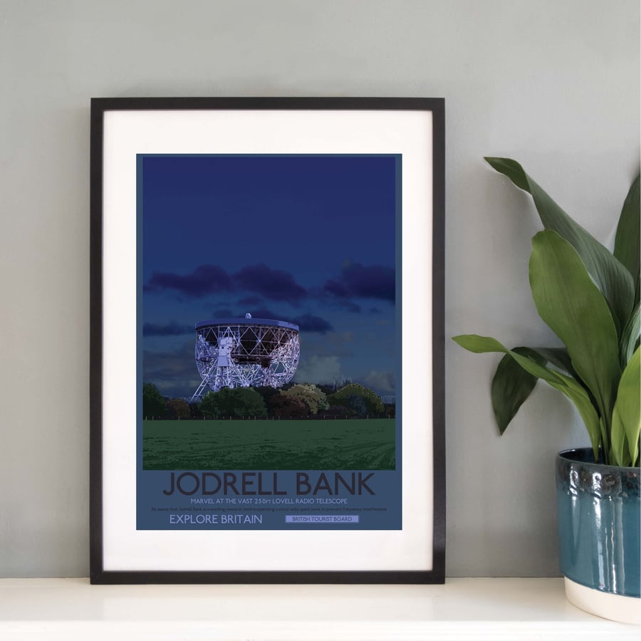Jodrell Bank, Cheshire UK Travel Print from Silver and Paper Prints NW003