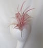 Pale Vintage Rose Pink & Ivory Crystal Regency Feather Sprig Headpiece Pin - Image 2