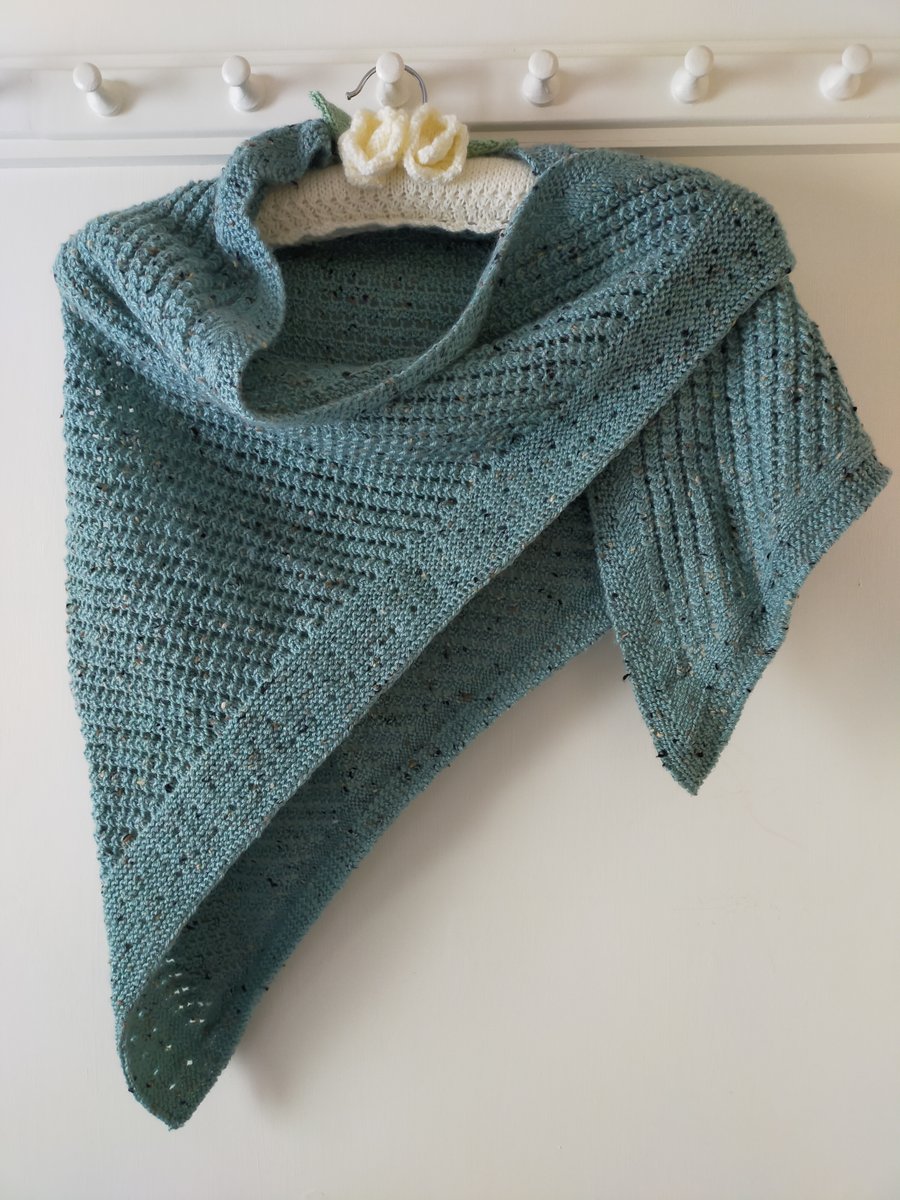 Shawl wrap - lacy triangular shrug