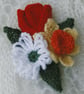 Spring flowers, with red tulip - brooch - Image 1