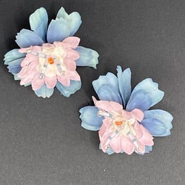 Faux Flower Stud Earrings