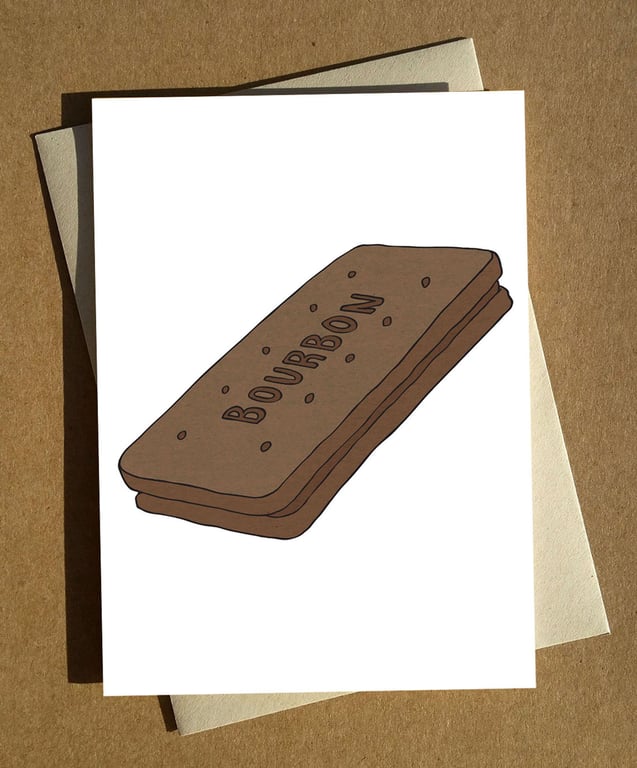 Bourbon Biscuit Greetings Card A6