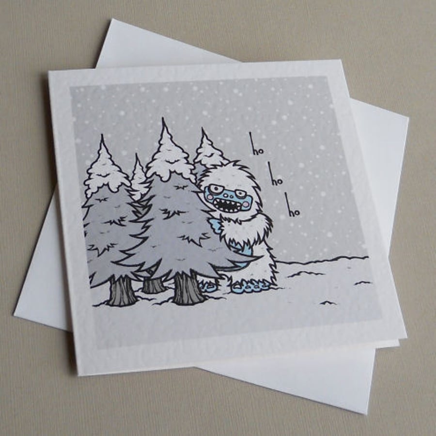 jolly yeti christmas card