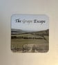 The Grape Escape...  9.5cm cork backed coaster  - Image 1