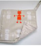 Robot Pot Holder Orange Potholder Kitchen Grab Mat Pad Surface Saver Robots - Image 3