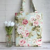 Pastel rose garden floral tote bag