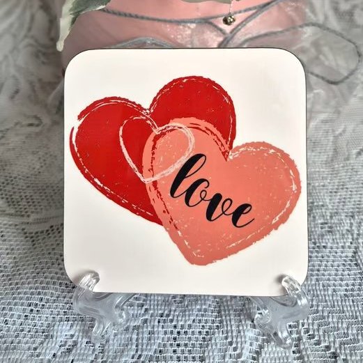 Love Heart Square Coaster