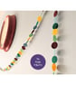 Felt circle confetti garland handmade from wool blend felt - Image 2