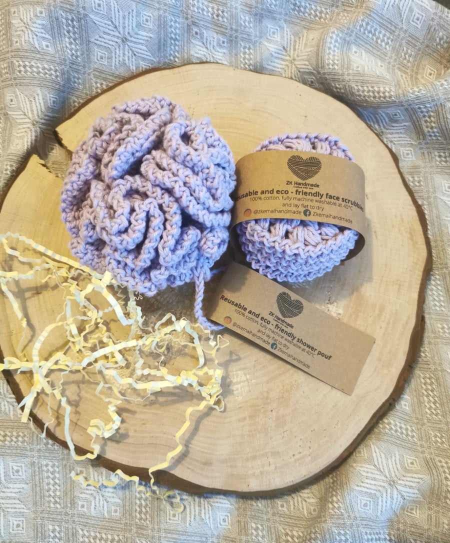 Face scrubbies, shower pouf